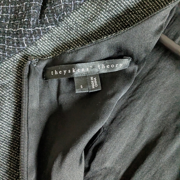 Theyskens' Theory black and grey tweed blouse Size S - Picture 3 of 5